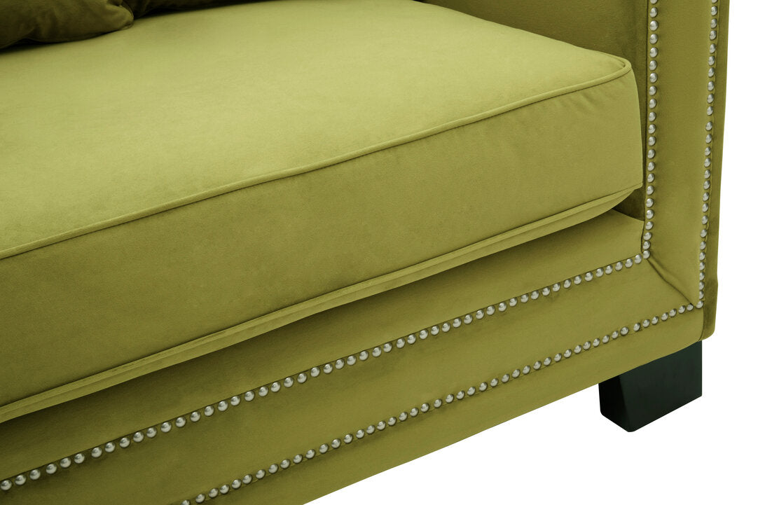 Rhodes 3 Seater Sofa - Moss Velvet