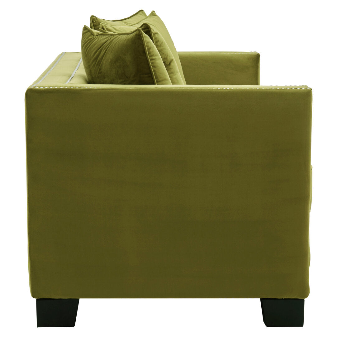 Rhodes 2 Seater Sofa - Moss Velvet