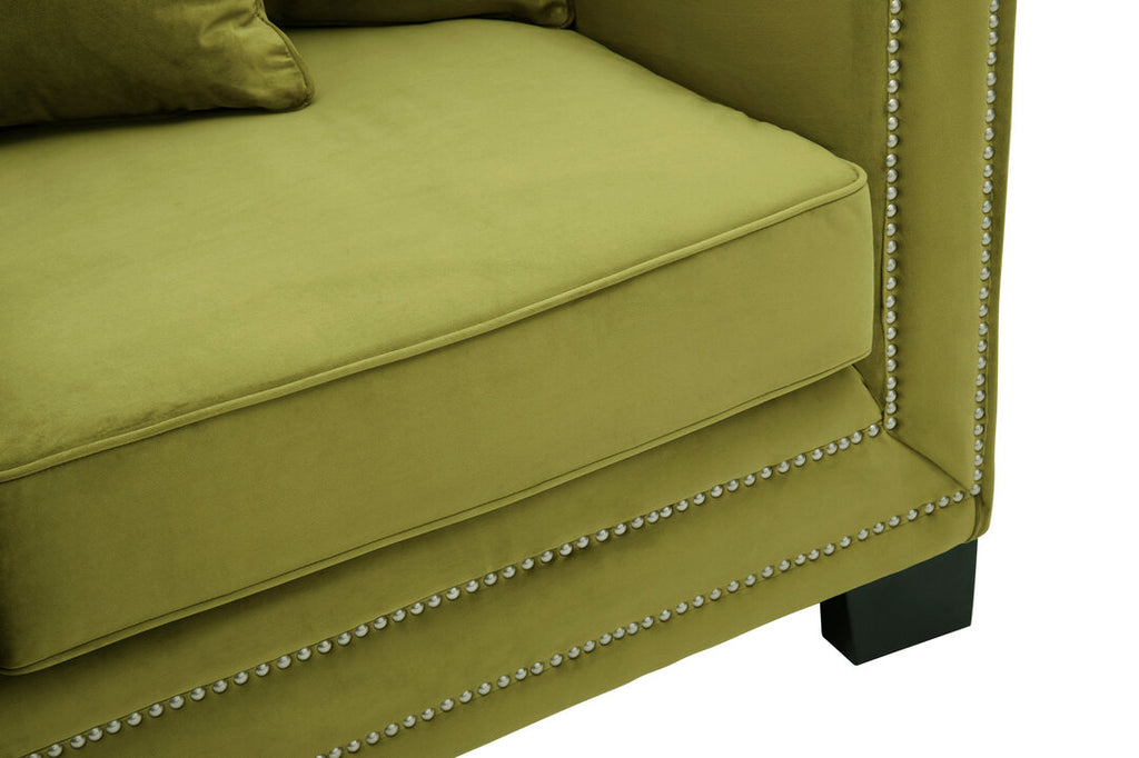 Rhodes 2 Seater Sofa - Moss Velvet