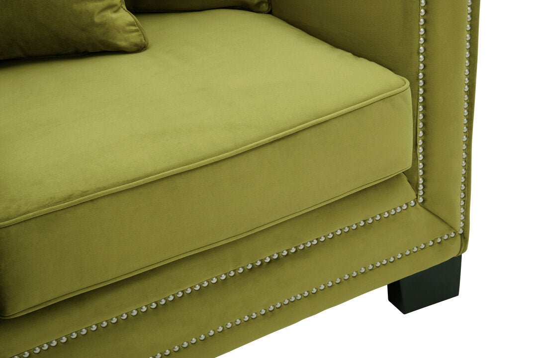 Rhodes 2 Seater Sofa - Moss Velvet