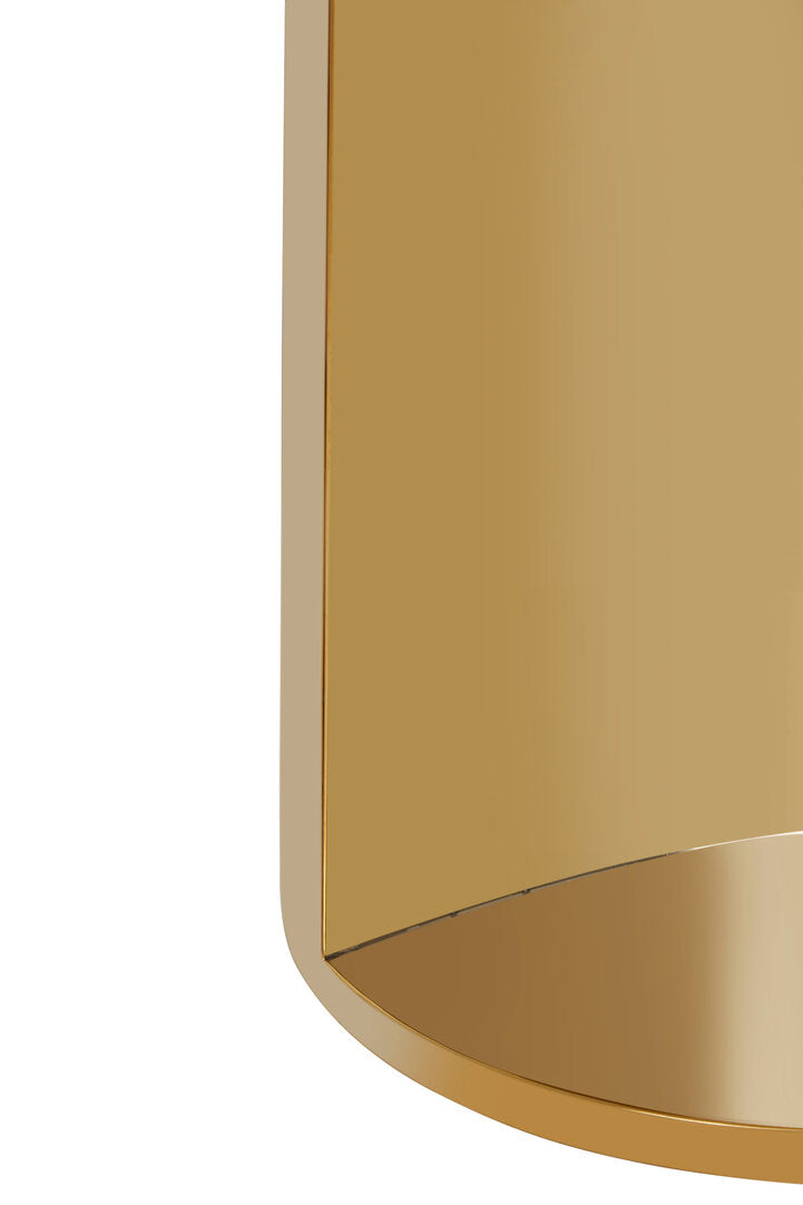 Caesar Round Side Table - Gold and Marble Effect