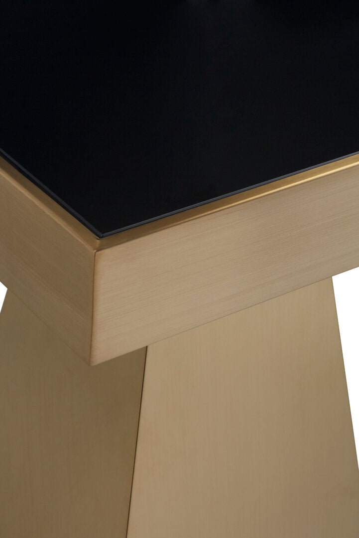 Warren Square Side Table - Black & Gold