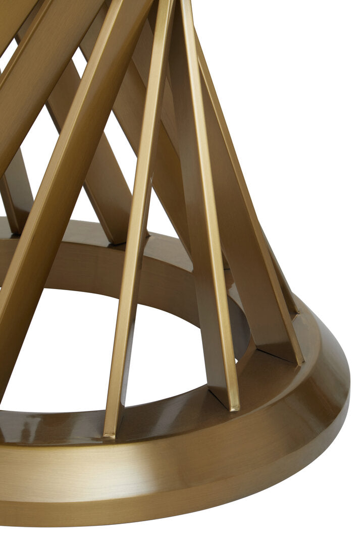 Ariselle Hourglass Dining Table - Black & Gold