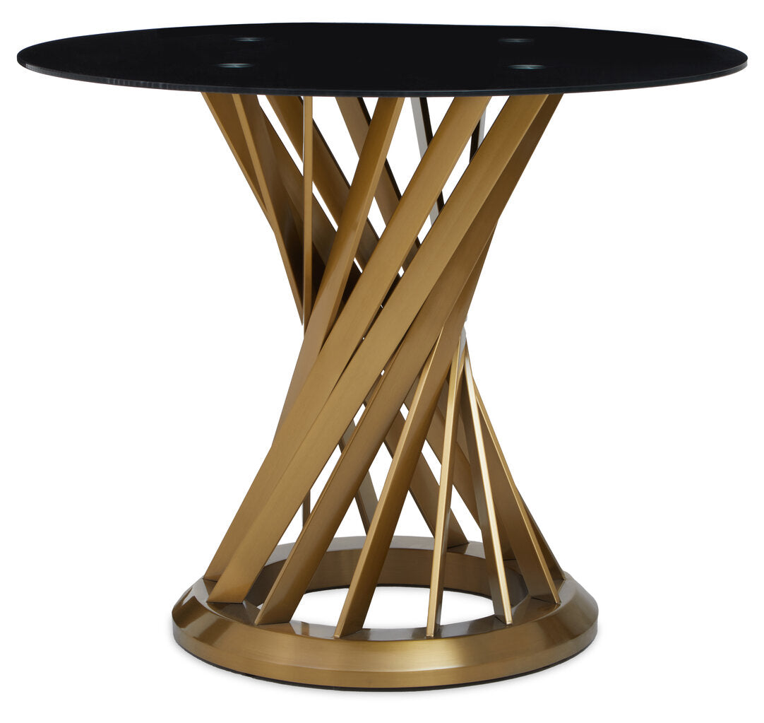 Ariselle Hourglass Dining Table - Black & Gold