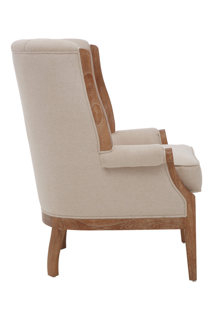 Fern Button Back Chair - Cream