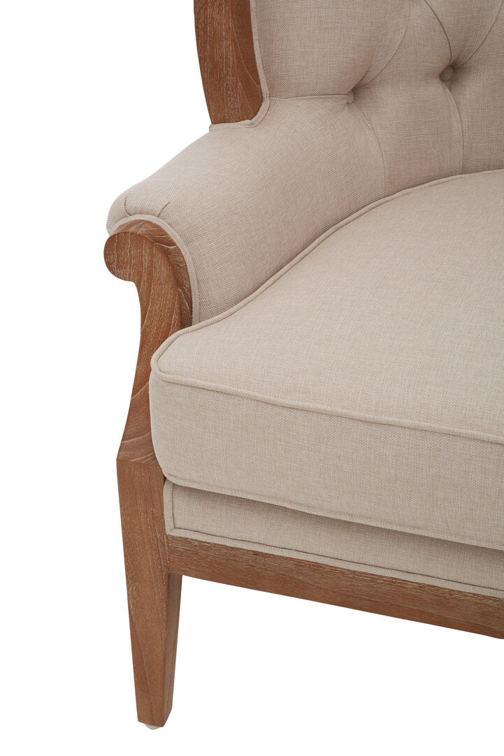 Fern Button Back Chair - Cream