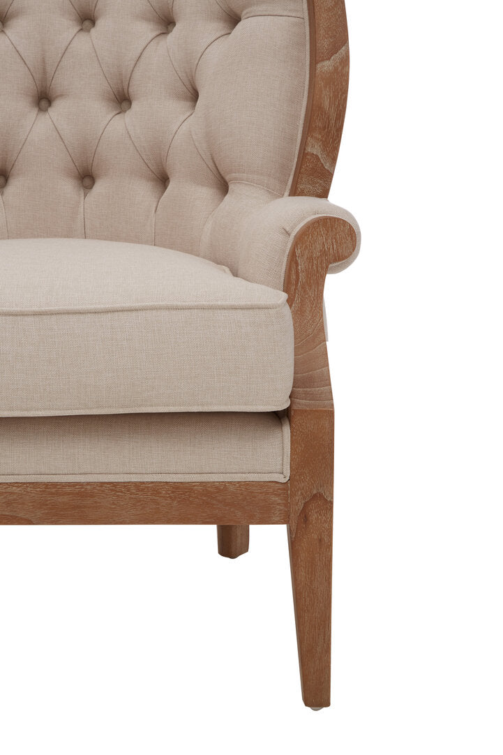 Fern Button Back Chair - Cream