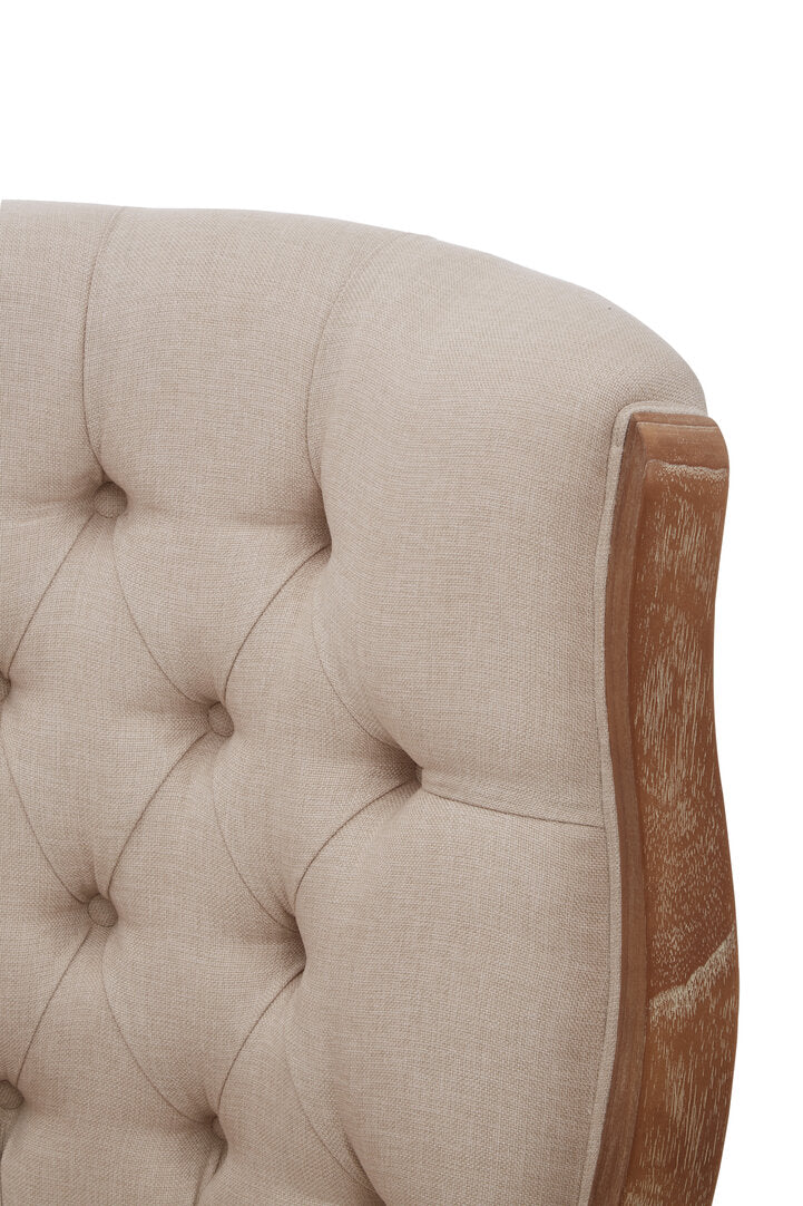 Fern Button Back Chair - Cream