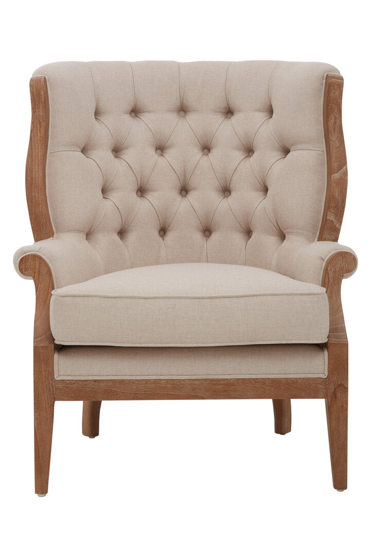 Fern Button Back Chair - Cream