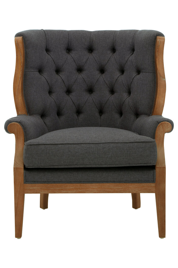 Fern Button Back Chair - Graphite Grey