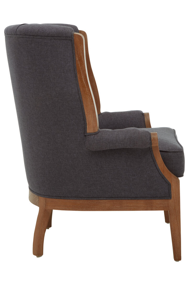 Fern Button Back Chair - Graphite Grey