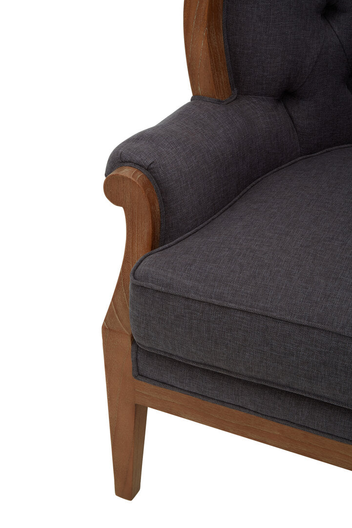 Fern Button Back Chair - Graphite Grey