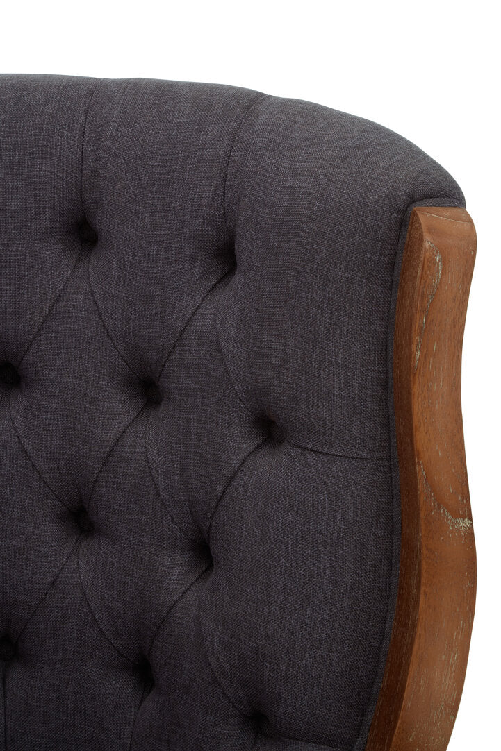 Fern Button Back Chair - Graphite Grey