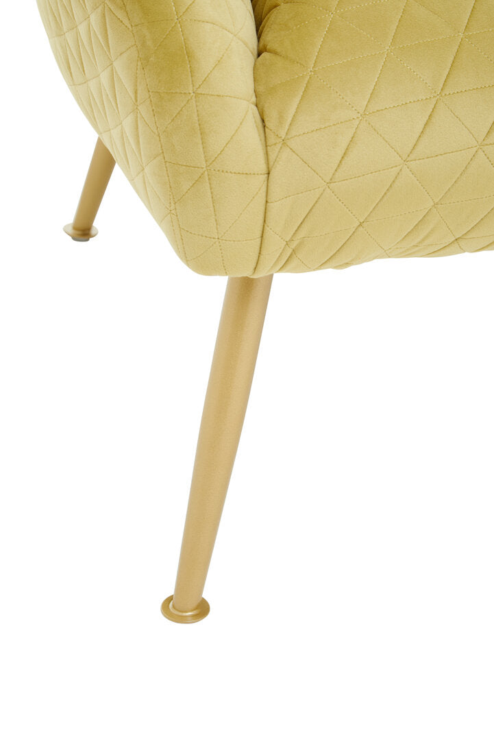 Brooke Velvet Occasional Chair - Gold