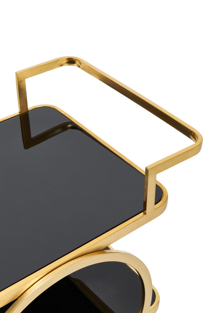 Amara Drinks Trolley - Gold & Black