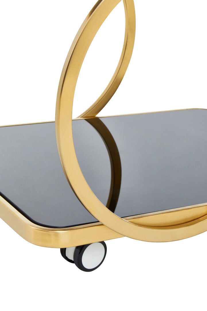 Amara Drinks Trolley - Gold & Black
