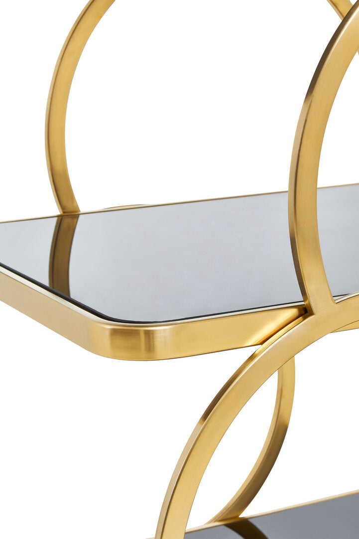 Amara Drinks Trolley - Gold & Black