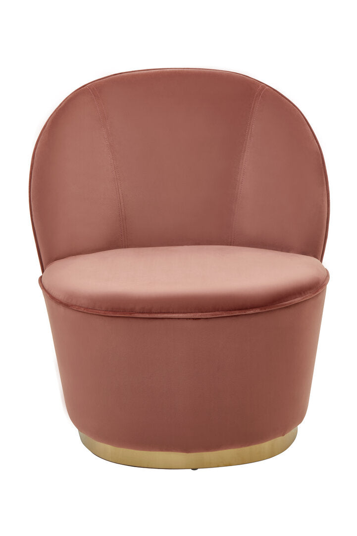 Sawyer Occasional Chair - Dust Pink & Gold