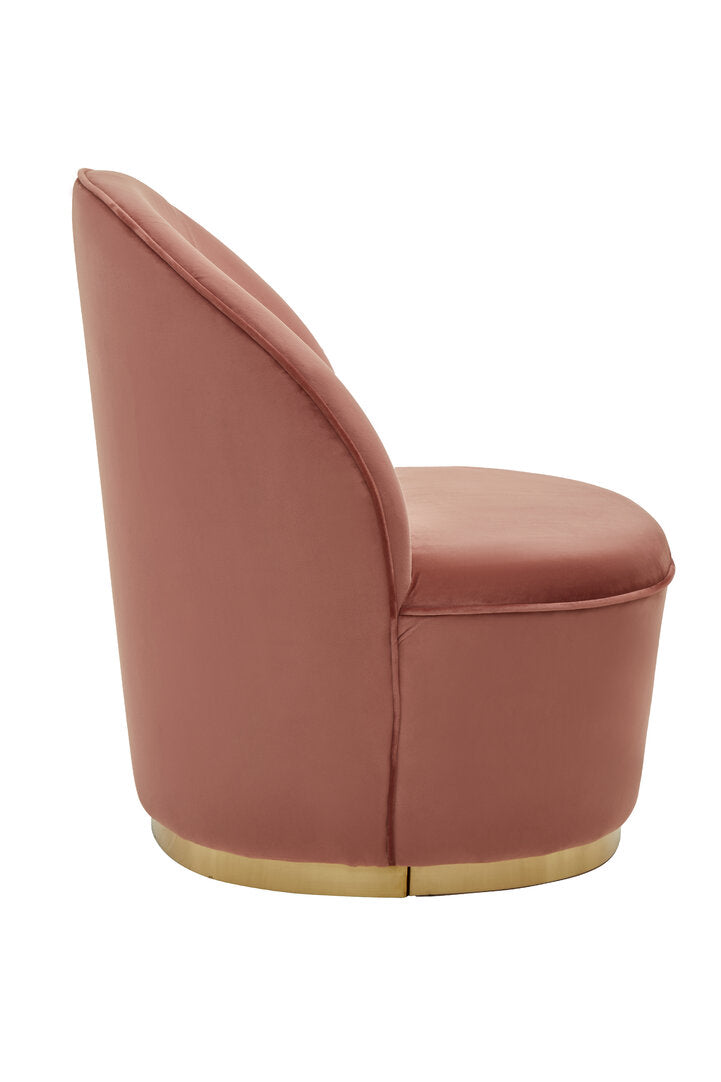 Sawyer Occasional Chair - Dust Pink & Gold