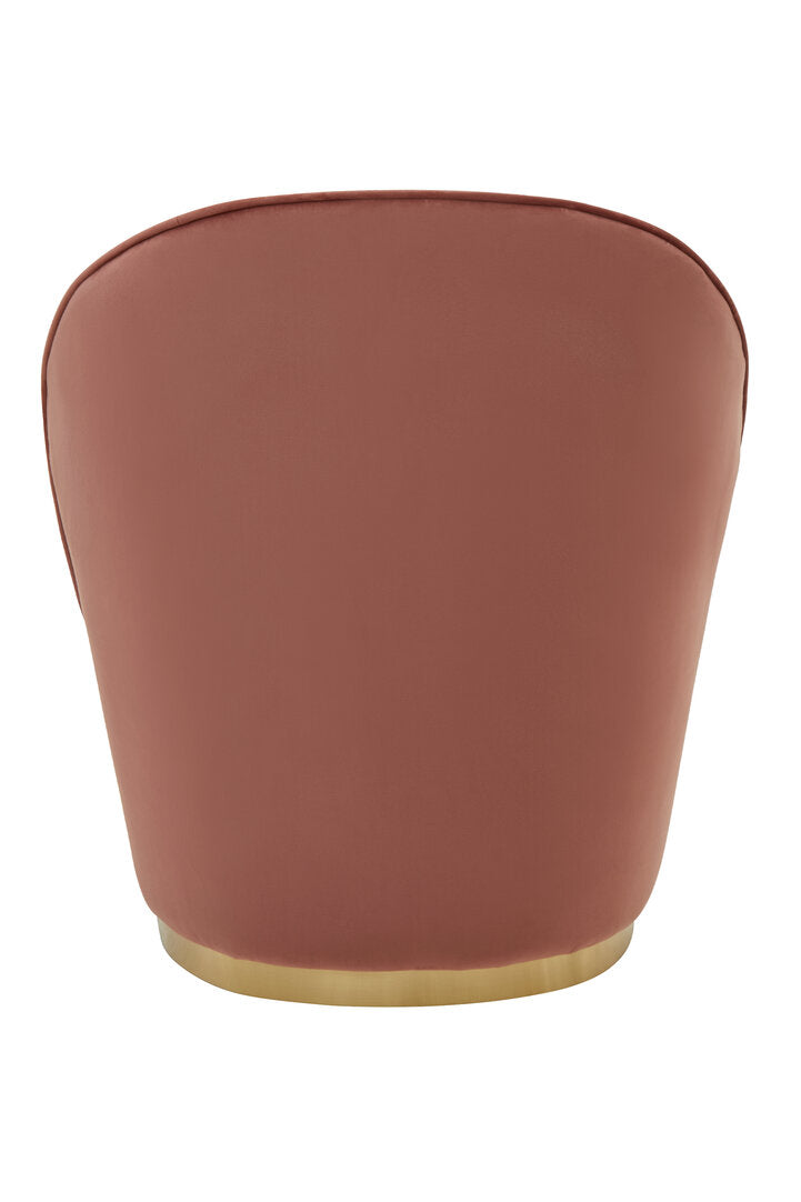 Sawyer Occasional Chair - Dust Pink & Gold