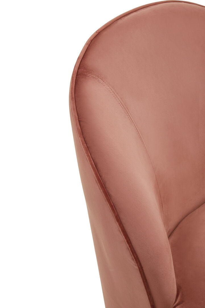 Sawyer Occasional Chair - Dust Pink & Gold