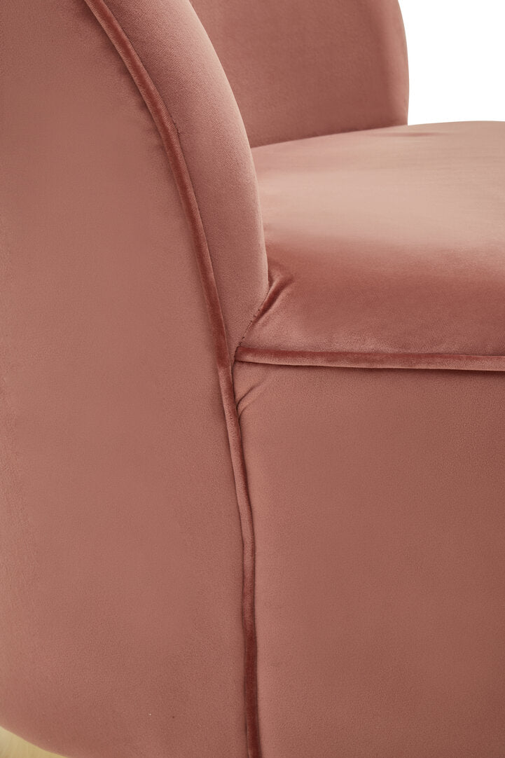 Sawyer Occasional Chair - Dust Pink & Gold