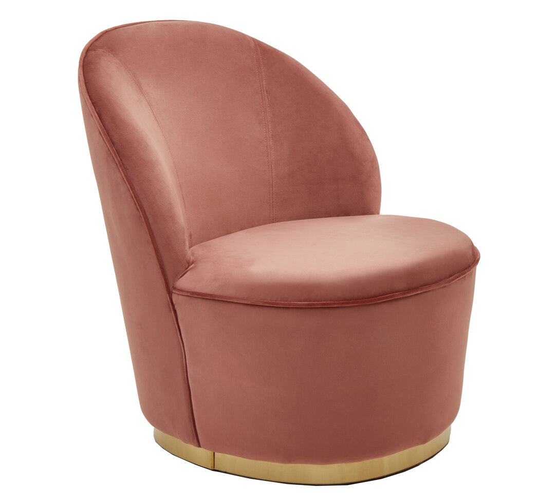 Sawyer Occasional Chair - Dust Pink & Gold