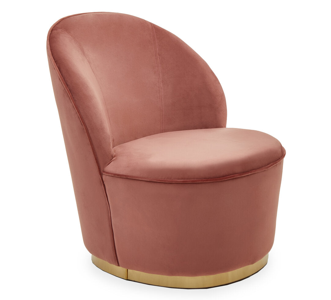 Sawyer Occasional Chair - Dust Pink & Gold