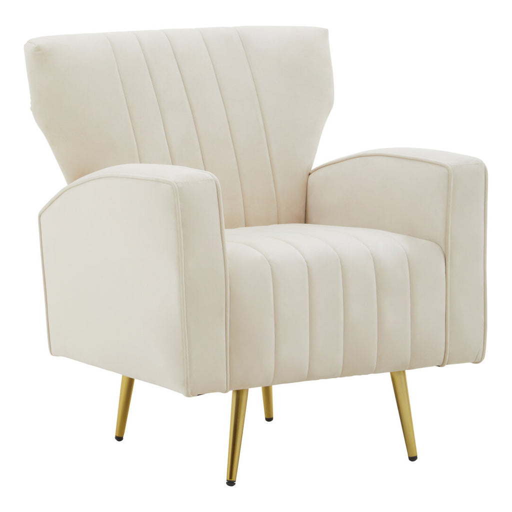 Aura Armchair - Natural Velvet