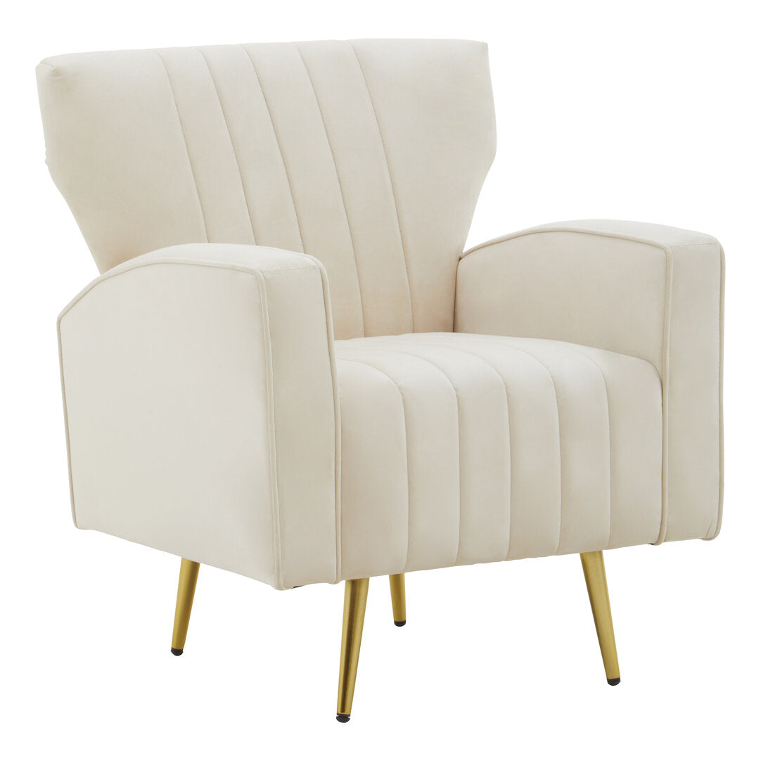 Aura Armchair - Natural Velvet