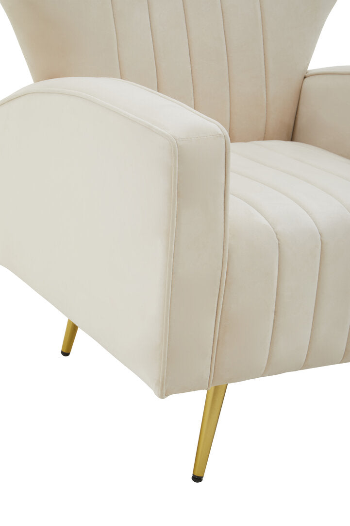Aura Armchair - Natural Velvet