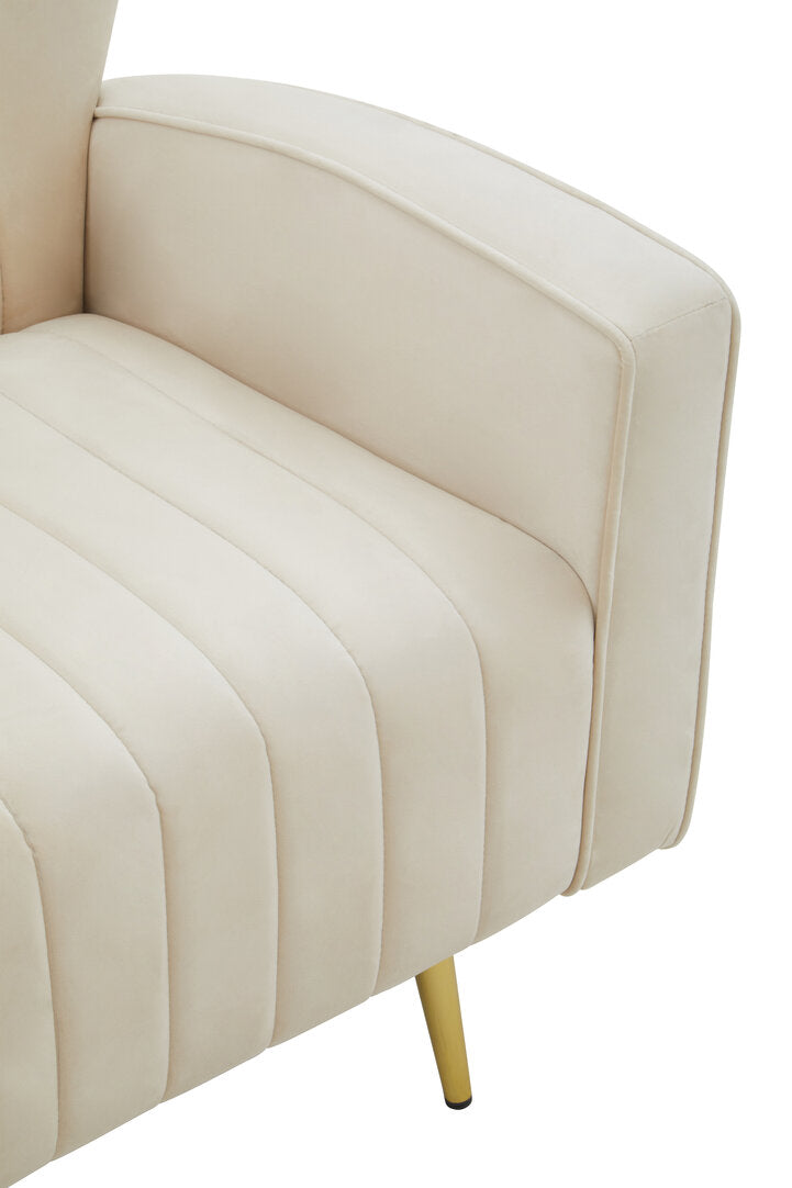 Aura Armchair - Natural Velvet