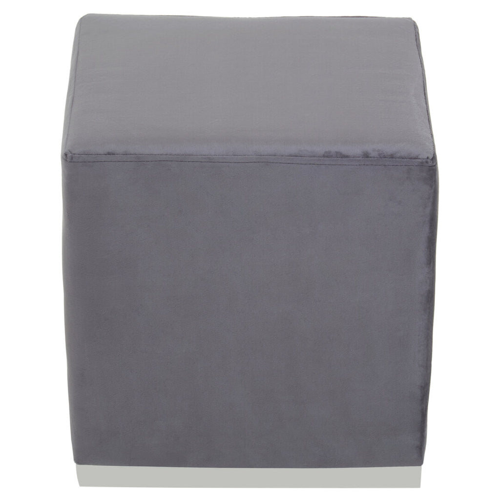 Holis Square Stool - Grey And Silver