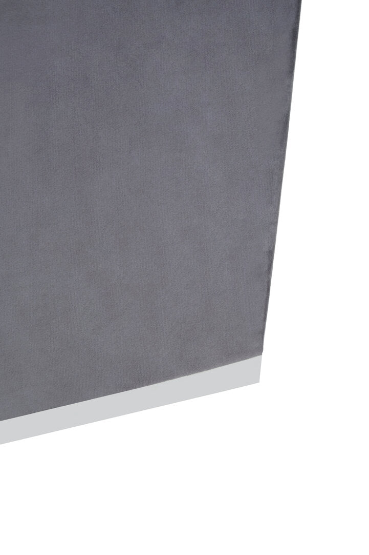 Holis Square Stool - Grey And Silver