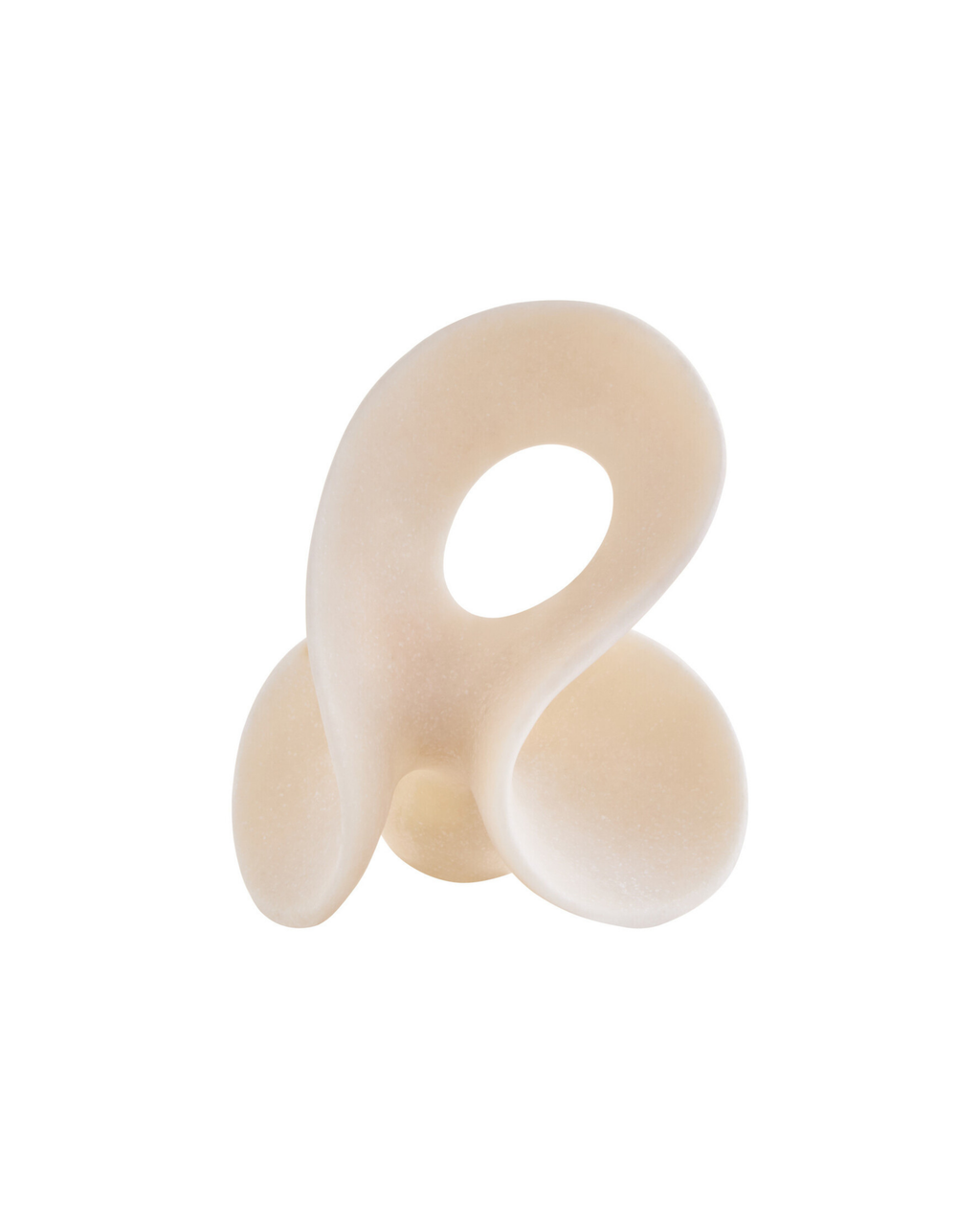 Sutton White Marble Abstract Loop Sculpture - Small