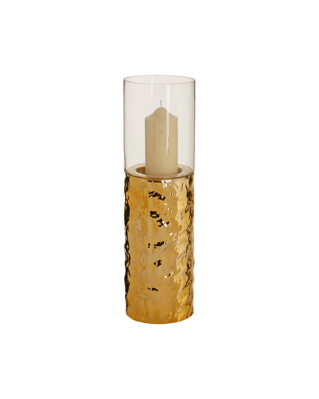 Rhea Pillar Candle Holder - Gold - Medium
