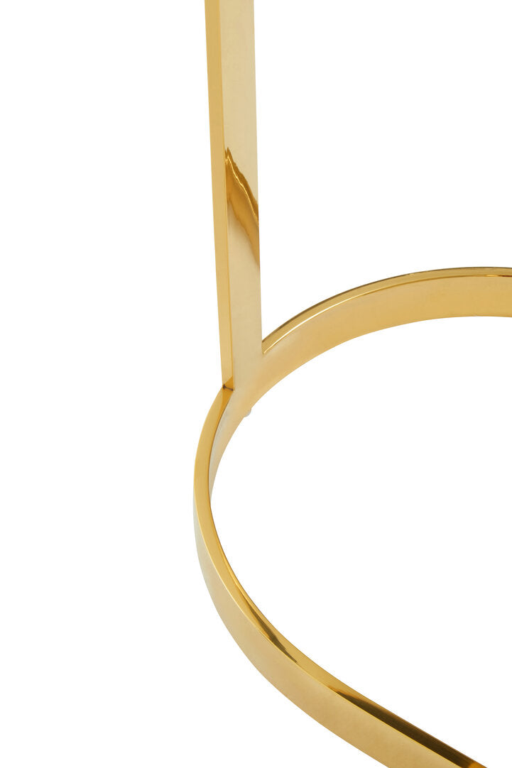 Senta Bar Chair - Gold & Black Velvet
