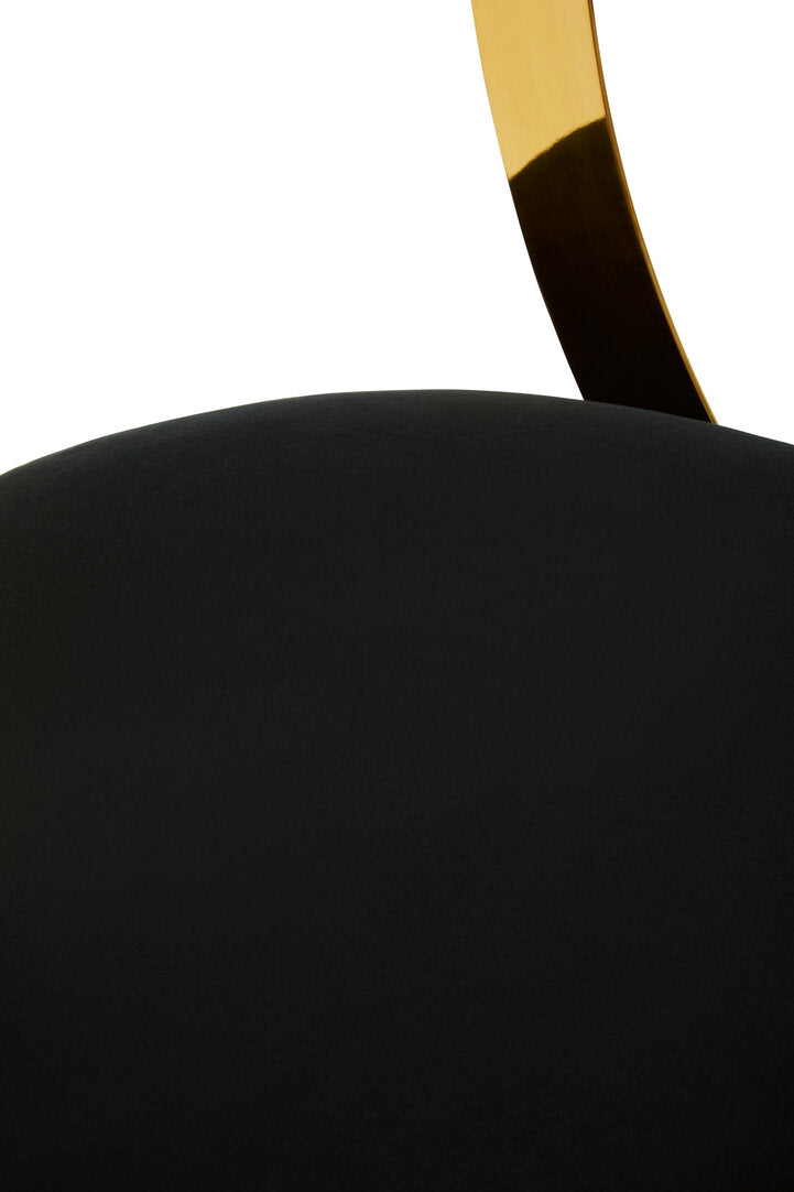 Senta Bar Chair - Gold & Black Velvet