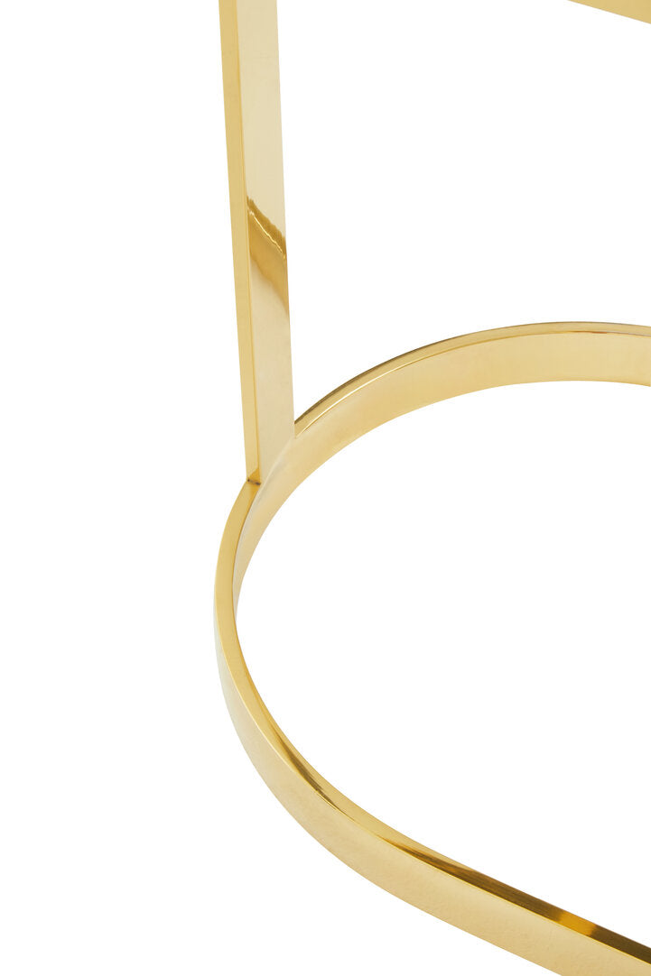 Senta Bar Chair - Gold & Ivory Velvet