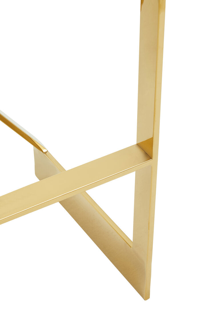 Senta Bar Stool - Gold & Black Velvet