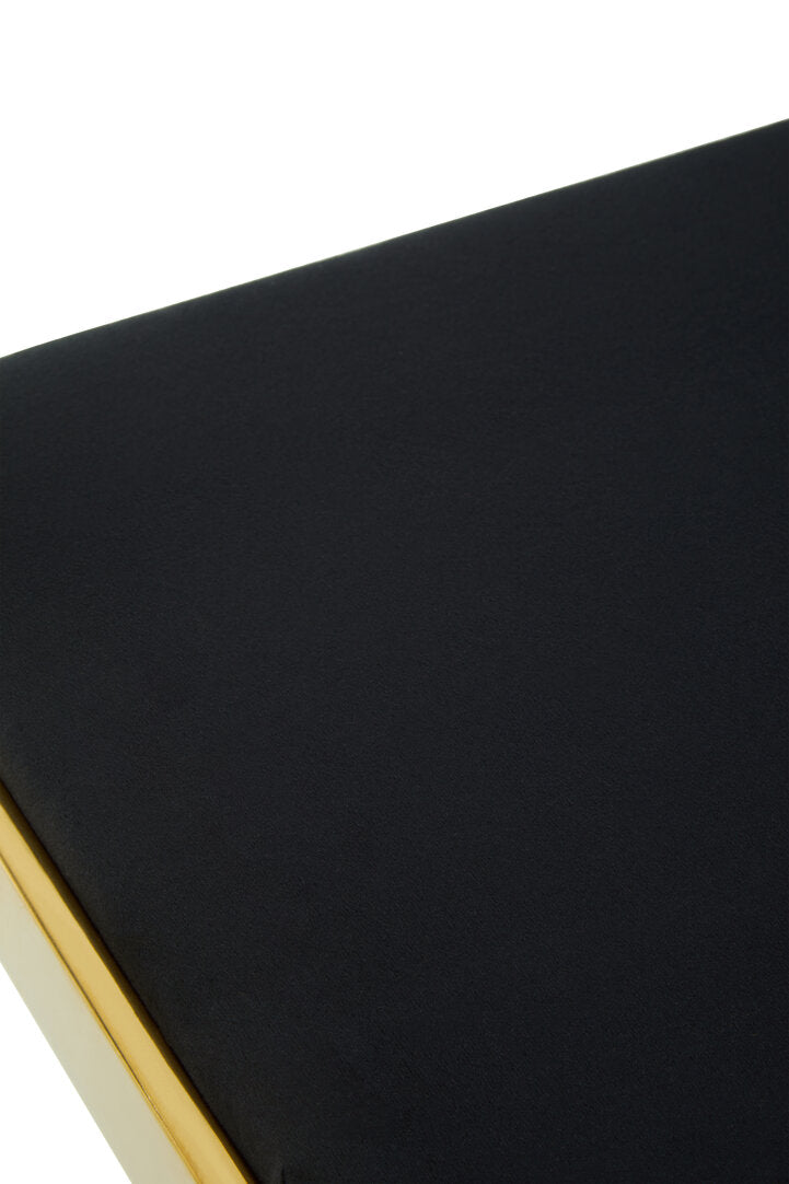 Senta Bar Stool - Gold & Black Velvet