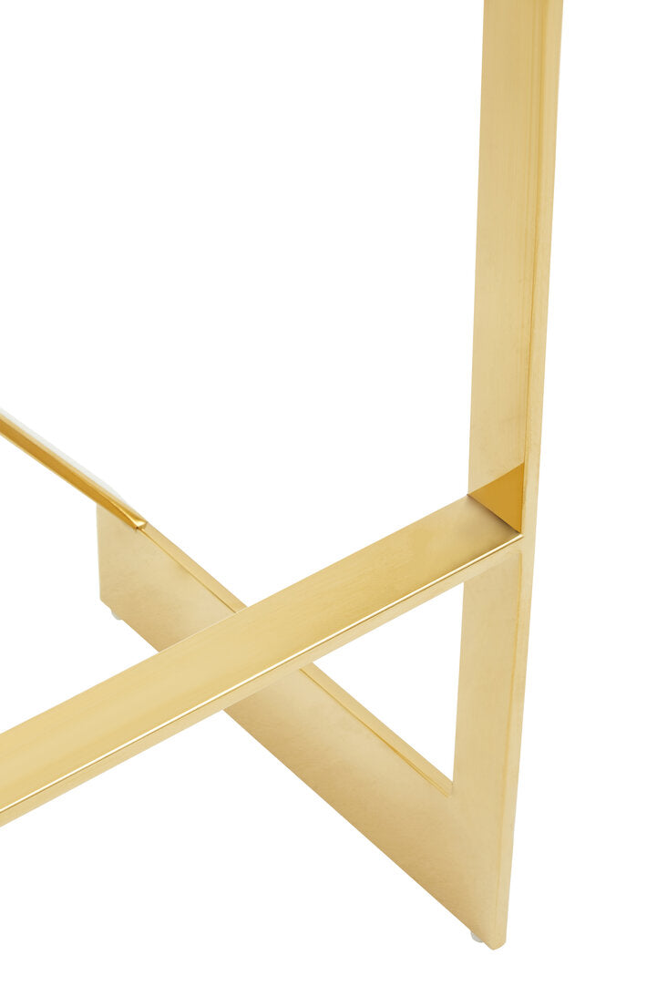 Senta Bar Stool - Gold & Ivory Velvet