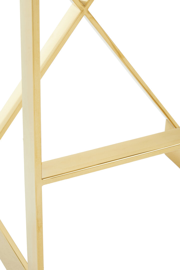 Senta Bar Stool - Gold & Ivory Velvet