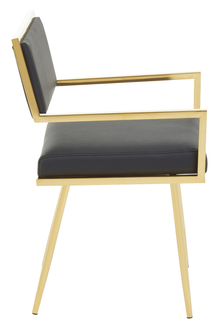 Olin Dining Chair - Faux Black Leather