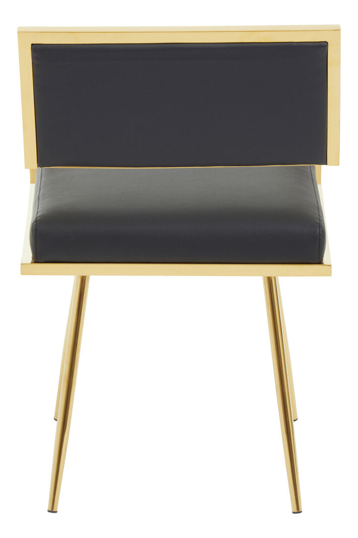 Olin Dining Chair - Faux Black Leather