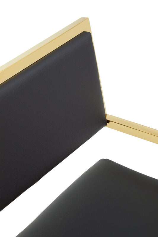 Olin Dining Chair - Faux Black Leather