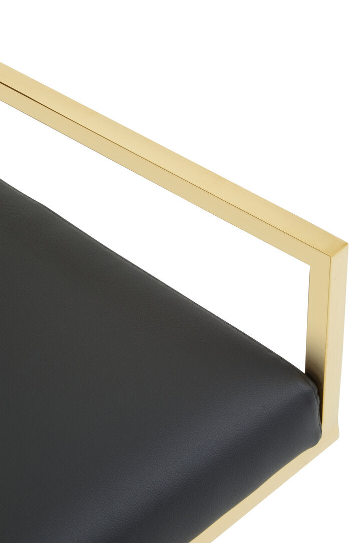 Olin Dining Chair - Faux Black Leather