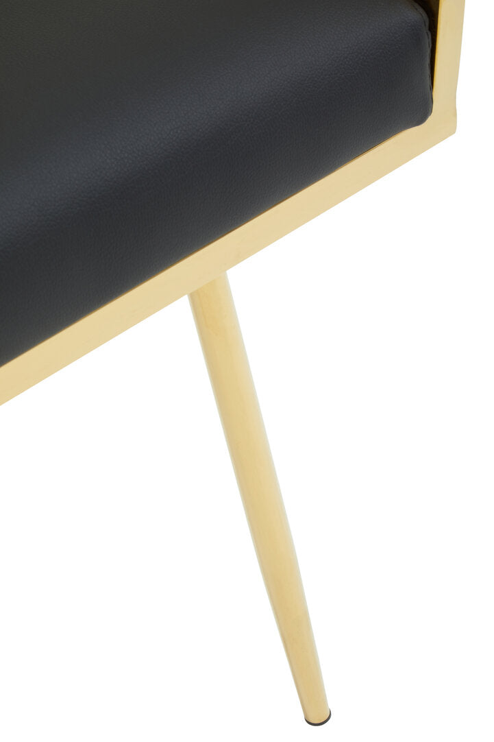 Olin Dining Chair - Faux Black Leather