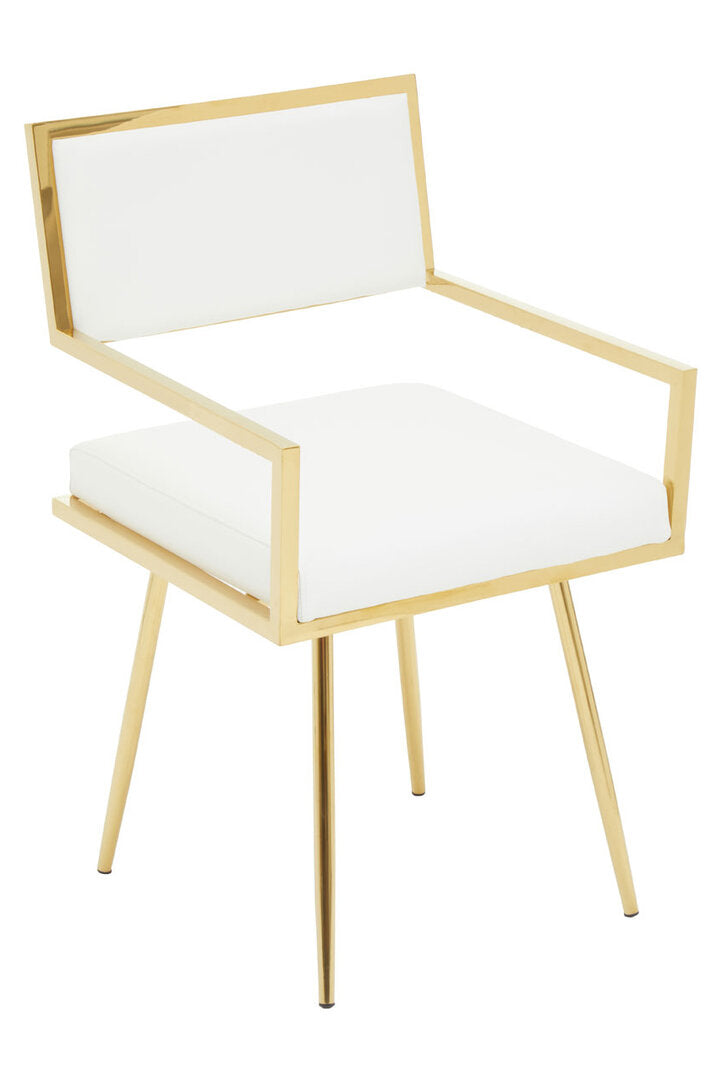 Olin Dining Chair - Faux Ivory Leather