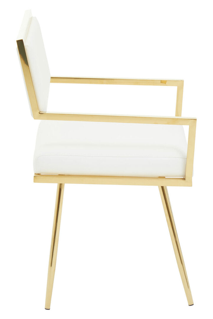 Olin Dining Chair - Faux Ivory Leather